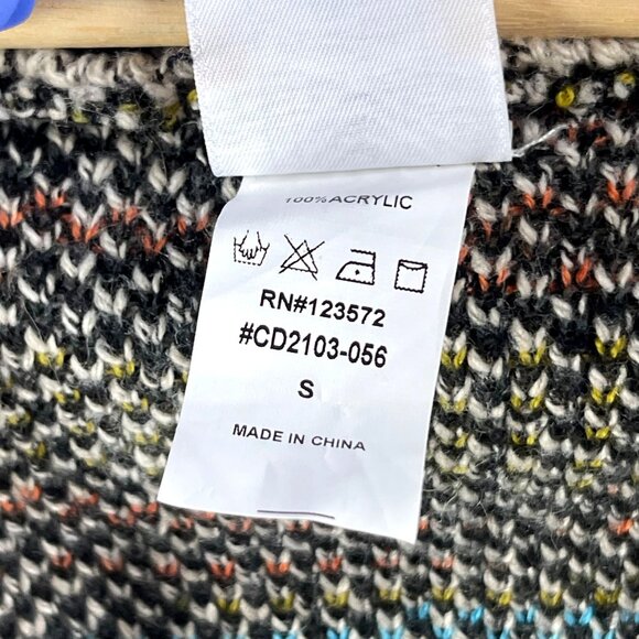 Northern Angel Bohemian Tribal Pattern Hooded Cardigan with Faux Fur Trim Size S - Picture 3 of 5